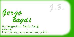 gergo bagdi business card