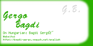 gergo bagdi business card